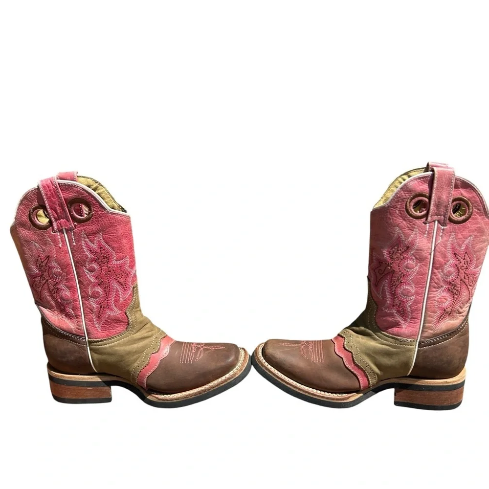 El General Pink Women Square Toe Western Boot women’s 5 kids 3.5 Mex 22
